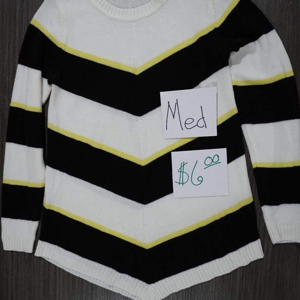 Chevron-Style Sweater with a Cute Cut